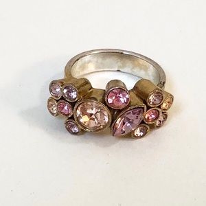 Pilgrim Pink Multi Stone Cocktail Ring